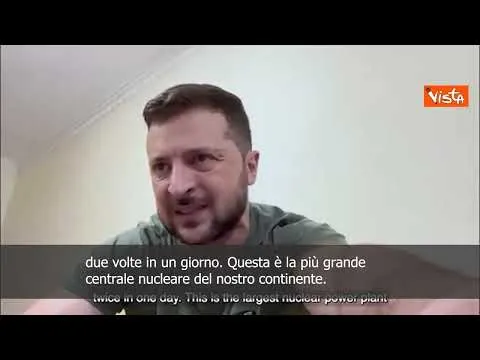 Zelensky: “Russi hanno sparato contro centrale nucleare di Zaporizhzhia"