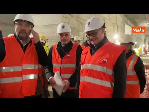 Salvini e Gualiteri visitano il cantiere della Metro C a Roma
