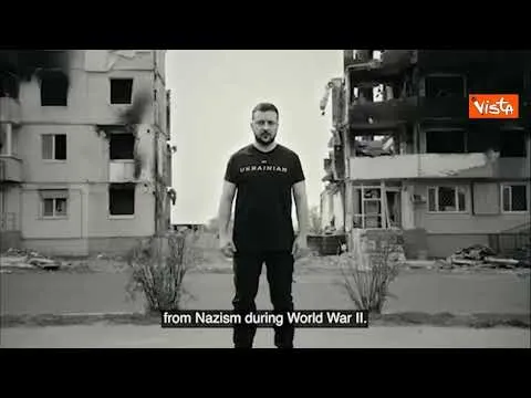 Il video in bianco e nero di Zelensky per l'anniversario della fine della Seconda Guerra Mondiale