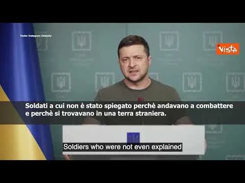 SOTTOTITOLI Zelensky: "Uccisi quasi diecimila soldati Russi"