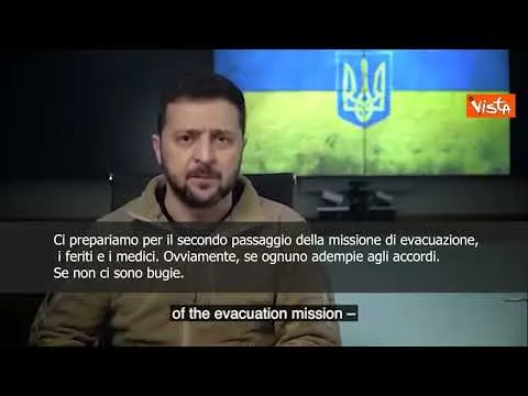 SOTTOTITOLI Zelensky: "Civili evacuati da Azovstal, lavoriamo anche per liberare militari"