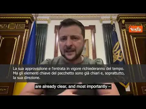 SOTTOTITOLI Zelensky: "Con sesto pacchetto sanzioni Ue Russia non potrà finanziare suo terrore"