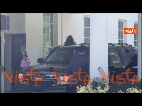Draghi arriva alla Casa Bianca per l'incontro con il Presidente Usa Biden