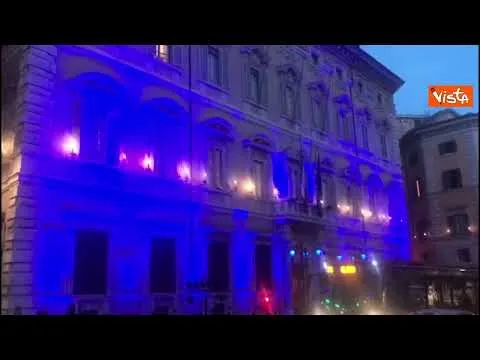 Giornata mondiale autismo, la facciata di Palazzo Madama illuminata di blu