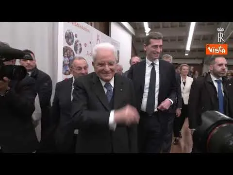 Mattarella visita le Procuratie Vecchie a piazza San Marco a Venezia