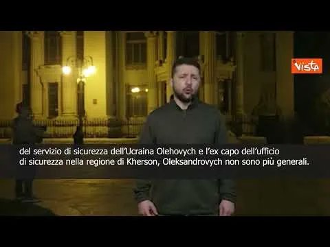 SOTTOTITOLI Zelensky accusa traditori ucraini: "Licenziati due generali, tutti saranno puniti"