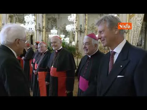 Il Presidente Mattarella incontra al Quirinale i cardinali italiani di nuova nomina, le immagini