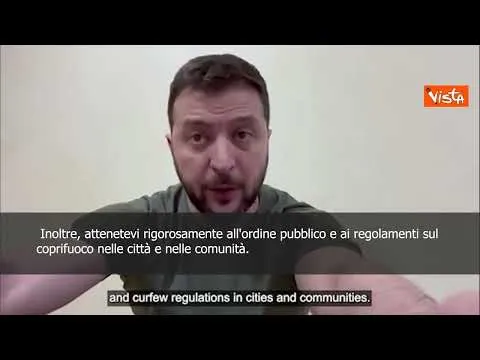 SOTTOTITOLI Zelensky agli ucraini: "In questi giorni non ignorate sirene antiaeree"