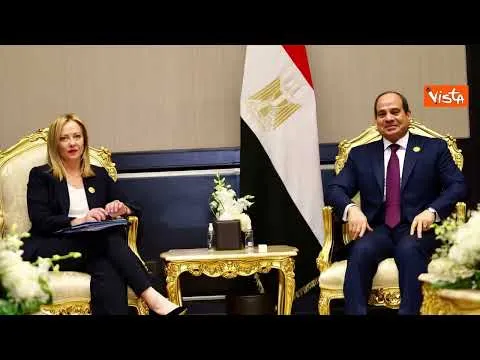 Cop27, Meloni incontra il Presidente egiziano Al Sisi