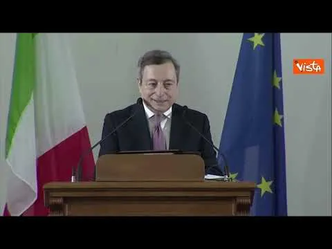 Draghi cita il poeta Caproni: "Genova sempre nuova, vita che si ritrova"