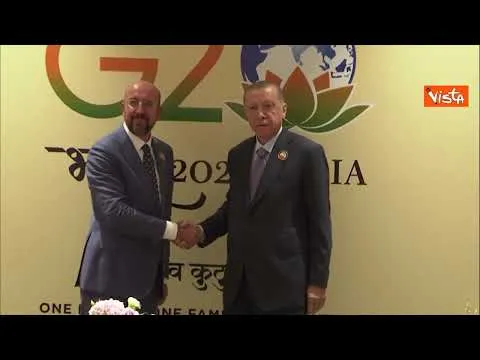 G20, l'incontro tra Michel e Erdogan in India