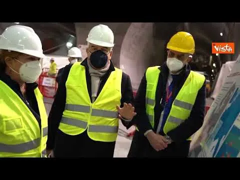 Draghi visita il cantiere del Terzo Valico. L'Ad di Fs Ferraris: "Un'opera strategica per il Paese"