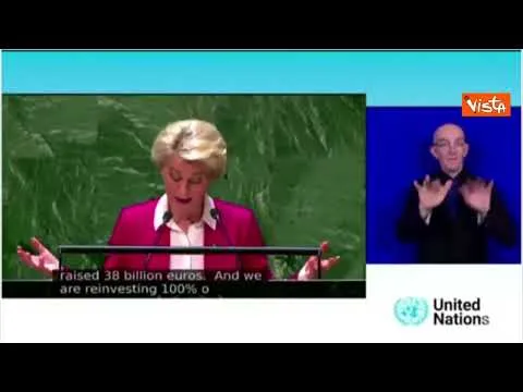 Von der Leyen all'Onu: "Soli fondi pubblici non sono abbastanza per sviluppo sostenibile"
