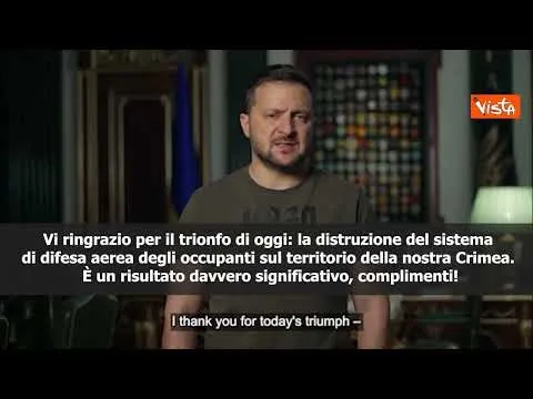 Zelensky: Distrutto sistema di difesa aerea russo in Crimea