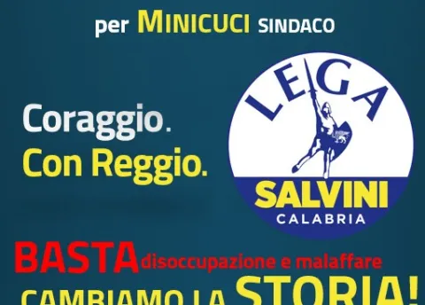 Lega Calabria si mobilita per Minicuci sindaco di Reggio: corteo il 6 settembre con Crippa