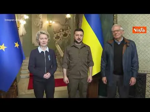 Zelensky incontra Ursula von der Leyen a Kiev