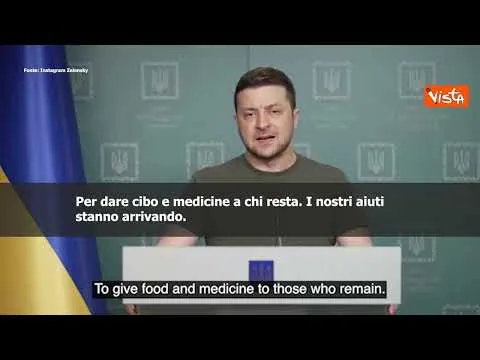 SOTTOTITOLI Zelensky: "Corridoi umanitari devono riprendere oggi"