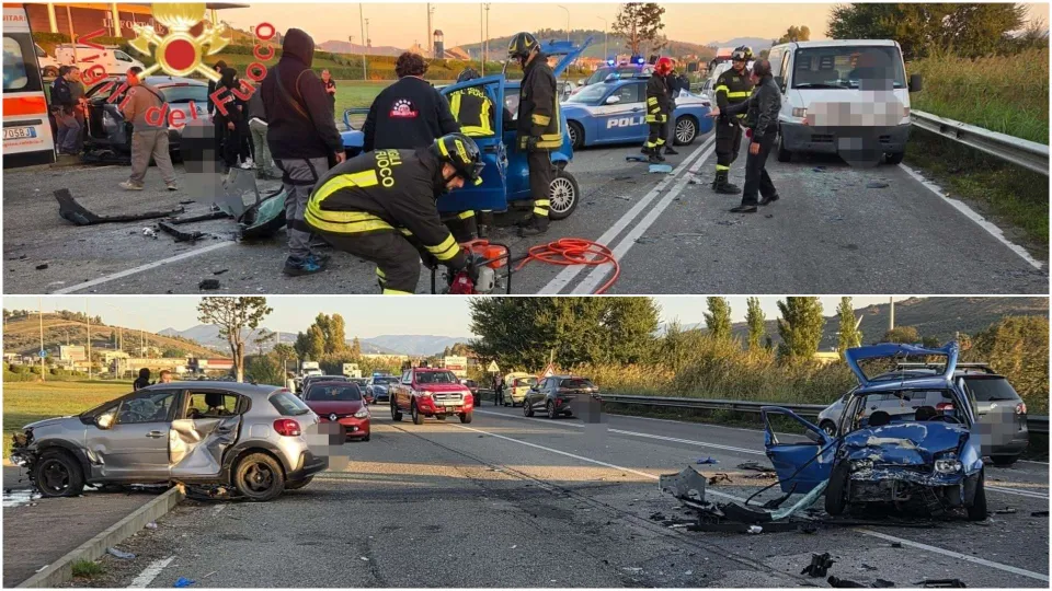 Incidente stradale a Catanzaro, tre le vetture coinvolte e quattro i feriti
