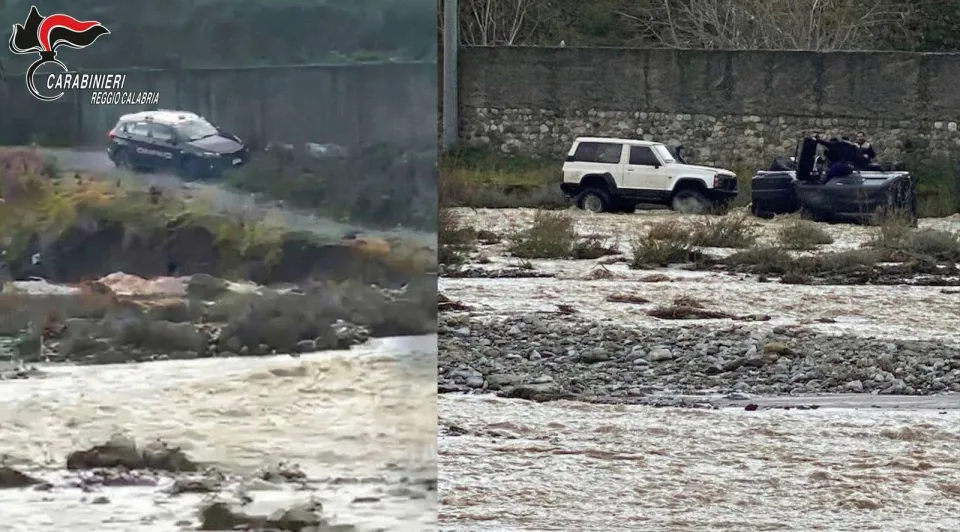Auto finisce nel torrente Sant’Agata, salvate 2 persone dai Carabinieri