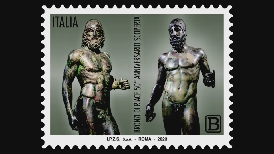 Emesso il francobollo celebrativo dei Bronzi di Riace