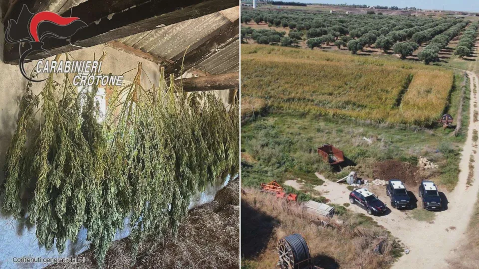 Coltivava marijuana nel Crotonese: arrestato 36enne