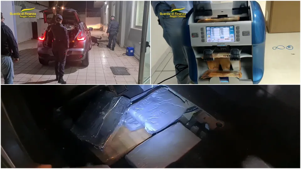 Arrestato corriere con 8 kg di cocaina e 266mila euro in contanti