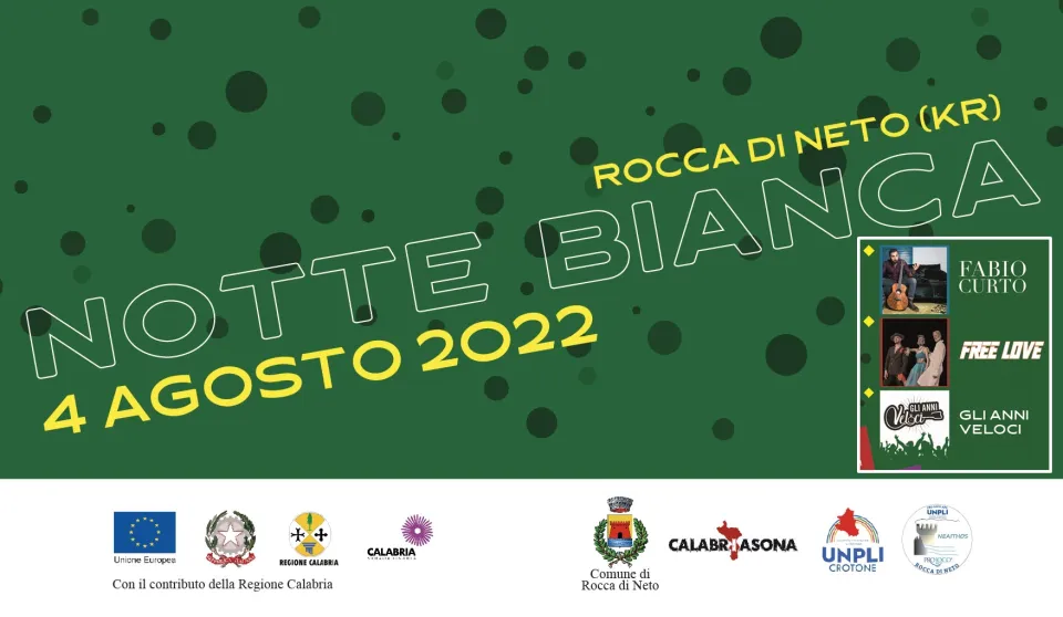 APPUNTAMENTI | Notte bianca a Rocca di Neto con stand gastronomici e la musica di Calabria Sona
