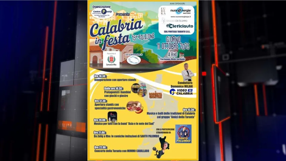 Calabria in Festa: sapori, musica e tradizioni in diretta su Video Calabria