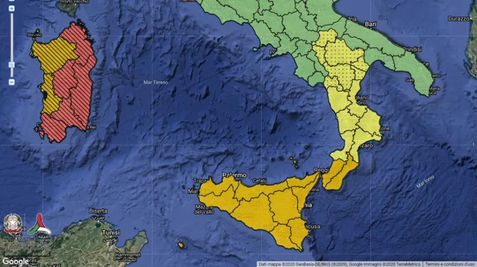Maltempo: in Calabria diramata allerta arancione e gialla per sabato 28 novembre
