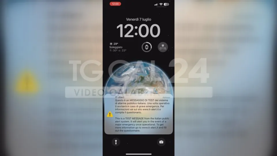 It-Alert, in Calabria test positivo: alle 12 gli smartphone hanno ricevuto il messaggio