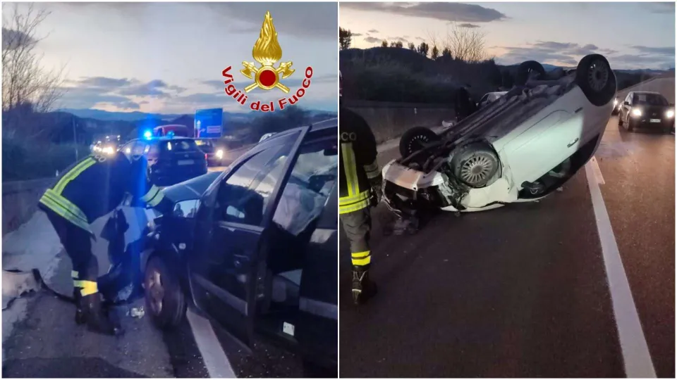 Incidente sulla ss 107 nel Crotonese, auto si capovolge: due feriti