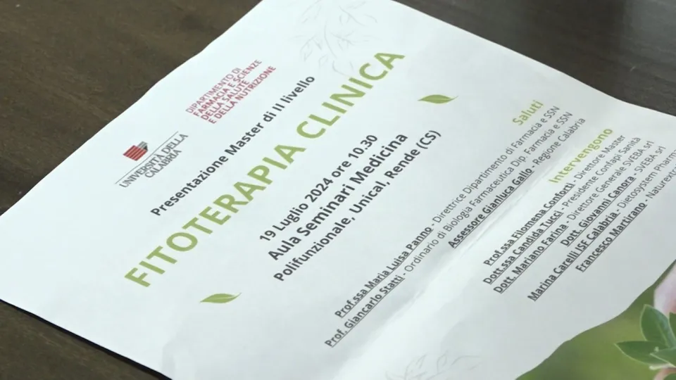 All'Università della Calabria un master in Fitoterapia clinica