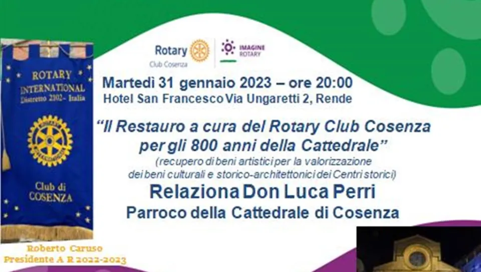 Cosenza: il Rotary club presenta il restauro di un antico dipinto per gli 800 anni della Cattedrale