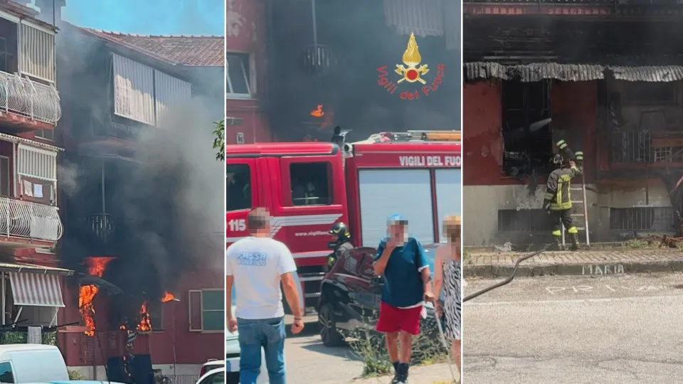Incendio in un appartamento a Lamezia: salvati un'anziana ed il suo cane