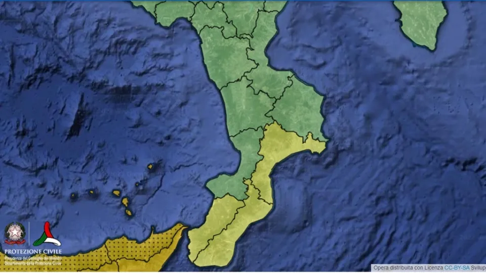 Maltempo in Calabria: prevista allerta gialla per martedì 29 novembre su Catanzarese e Reggino