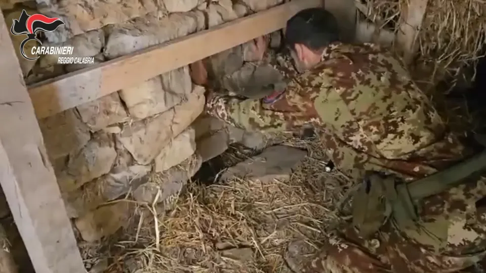 Coltivava marijuana in un bunker a Platì, denunciato 67enne