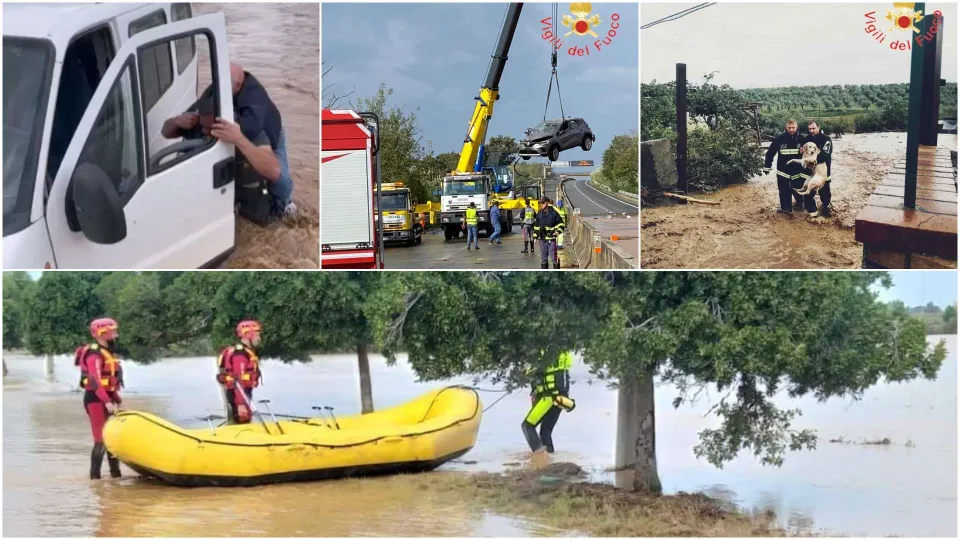Maltempo nel lametino: salvato anziano rimasto intrappolato nell'auto