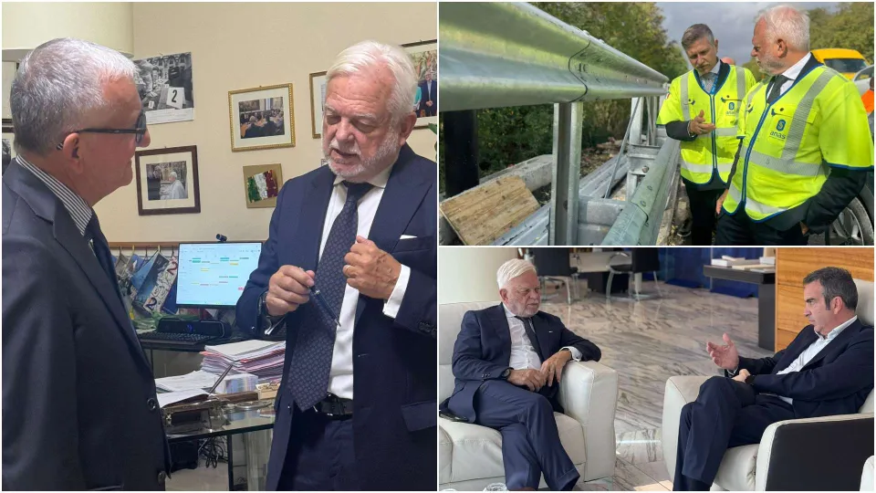 Autostrada A2: sopralluogo del commissario e dg Gemme