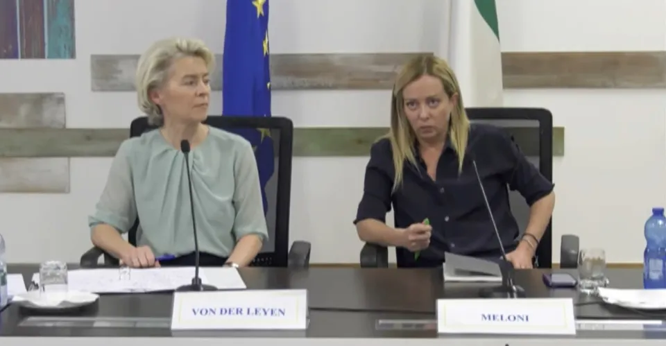 Meloni: "Visita von der Leyen non solo solidarietà per l'Italia, ma responsabilità Ue verso se stessa"