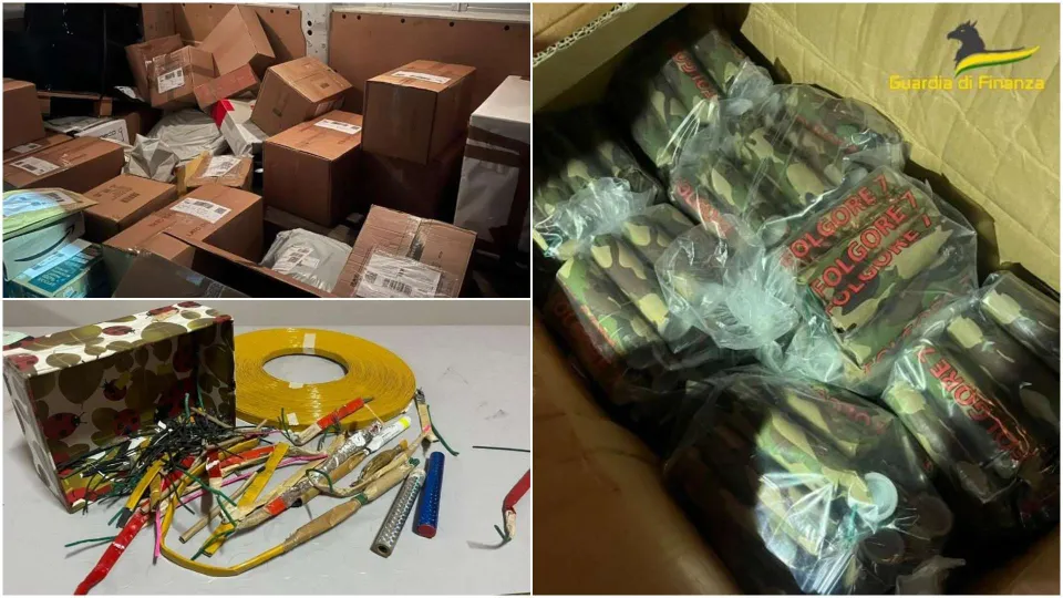 Sequestrate oltre 4 tonnellate di fuochi d'artificio illegali: un arresto