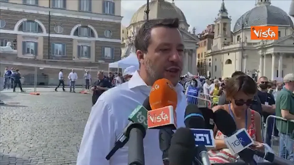 Manifestazione del centrodestra a Roma, Salvini: «Da qui segnale di speranza» (VIDEO)