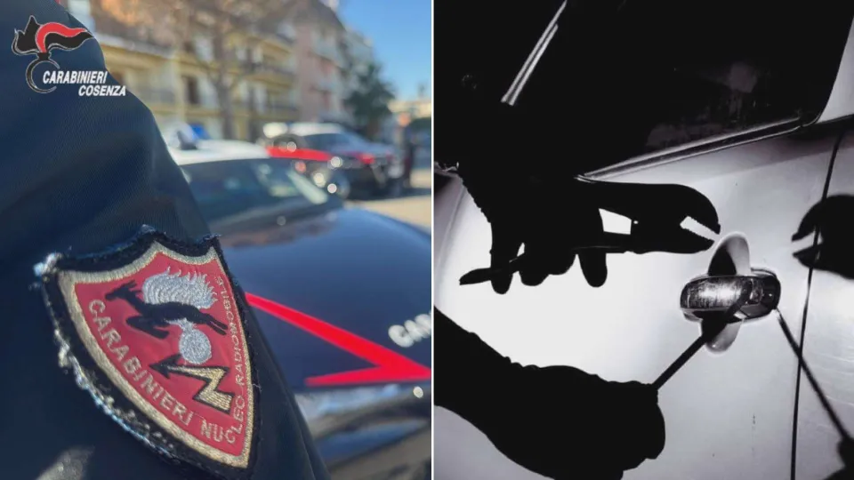 Furti di veicoli ed estorsioni, blitz dei Carabinieri: cinque arresti a Cosenza