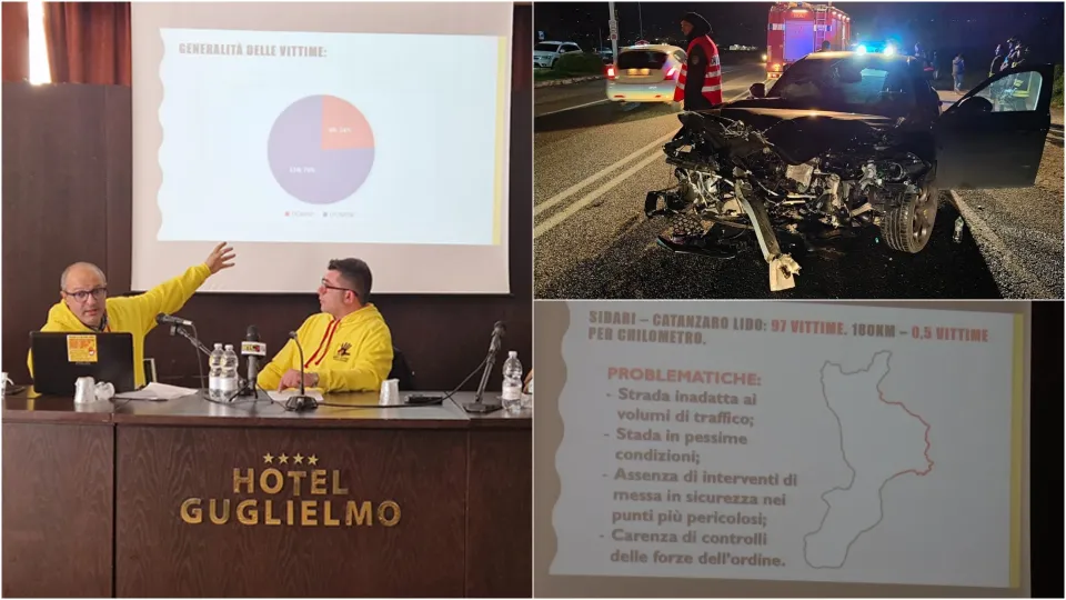 Sono 205 i morti sulla strada statale 106 negli ultimi dieci anni: il rapporto di Basta Vittime