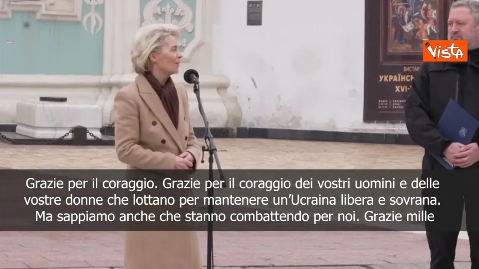 Von der leyen in Ucraina per secondo anniversario guerra: Grazie per il vostro coraggio
