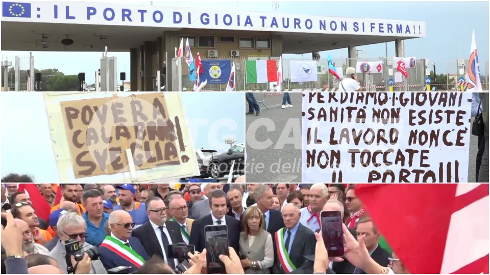 Sit-in a difesa del porto di Gioia Tauro, Occhiuto: «UE importante, a volte stupida»