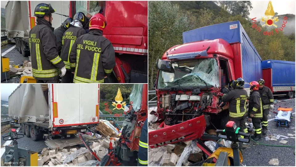 Incidente sulla A2, coinvolti mezzi pesanti: il bilancio è di tre feriti