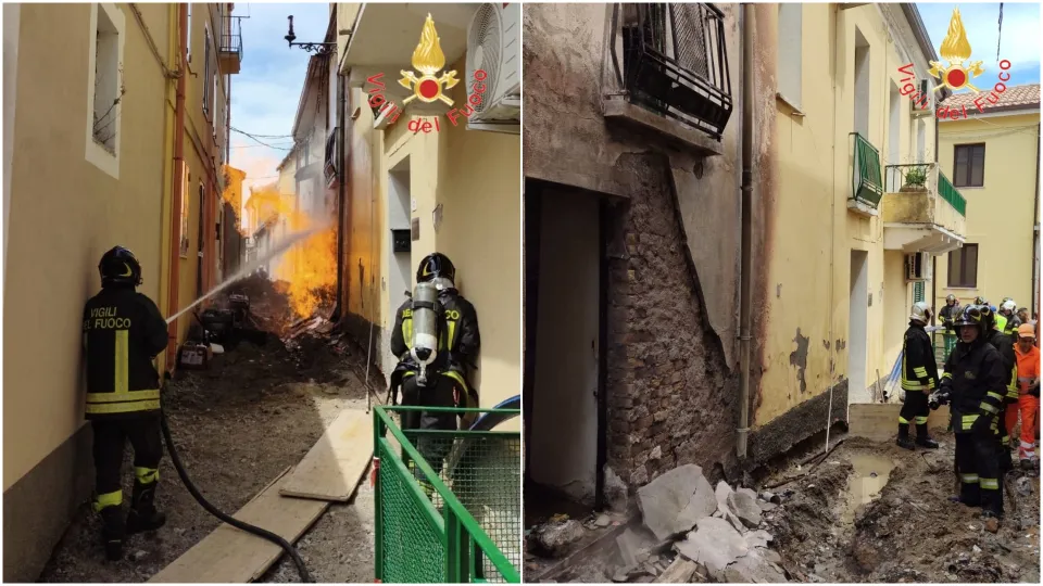 Perdita di gas sfocia in un incendio: danni alle abitazioni