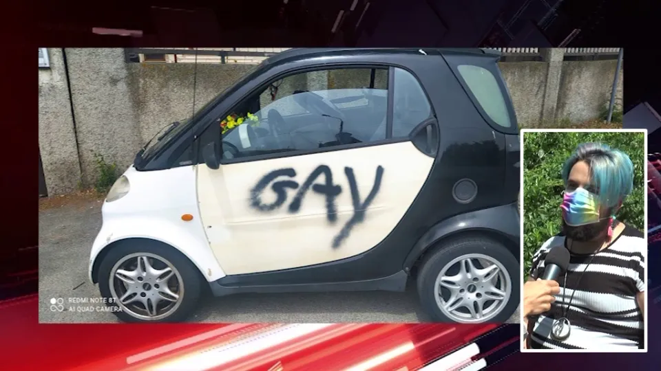 VIDEO | Gli "rinfacciano" la sua omosessualità imbrattandogli l'auto: Davide risponde all'atto omofobo