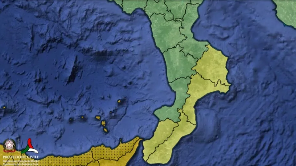 Maltempo, allerta gialla su versante jonico e tirrenico meridionale della Calabria per il 10 novembre