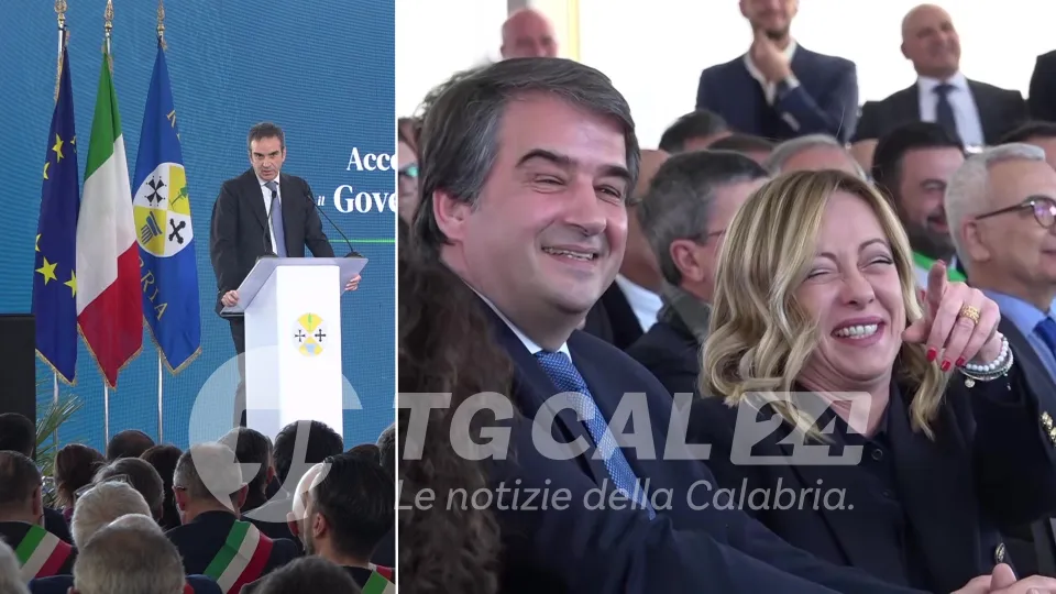 VIDEO | Curioso fuoriprogramma a Gioia Tauro per Meloni e Occhiuto